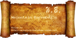 Weinstein Barnabás névjegykártya